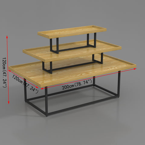 GUHUI-3-Tier-Retail-Display-Table-with-Natural-Wood-Shelves-Black-Metal-Frame_1