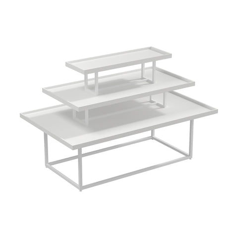 GUHUI-3-Tier-Retail-Display-Table-with-Wood-Shelves-Metal-Frame-All-White