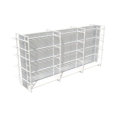 GUHUI-3.3m-Double-Sided-Retail-Gondola-Shelving-with-Wood-Base-Hook-Display-White_1