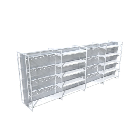 GUHUI-4.15m-Double-Sided-Gondola-Shelving-with-Hooks-Shelves-White_2