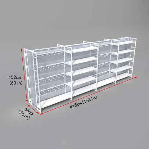 GUHUI-4.15m-Double-Sided-Gondola-Shelving-with-Hooks-Shelves-White_3