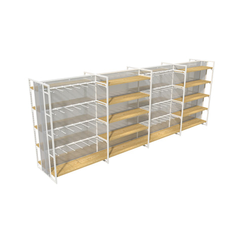 GUHUI-4M-Double-Sided-Gondola-Shelving-with-Wood-Shelves-Hook-Display_2