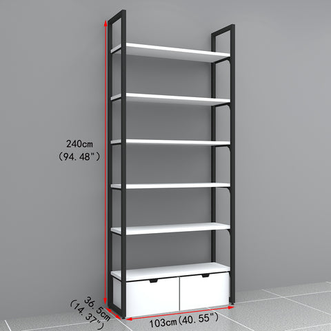 GUHUI-Black-Frame-Wall-Shelving-with-White-Shelves-and-Drawers-503cm_1