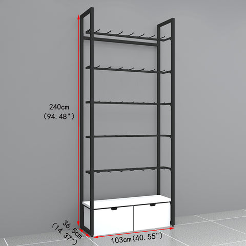 GUHUI-Black-Retail-Wall-Display-Rack-with-Hooks-Base-Drawers-Modular-Merchandising-System-503cm_1