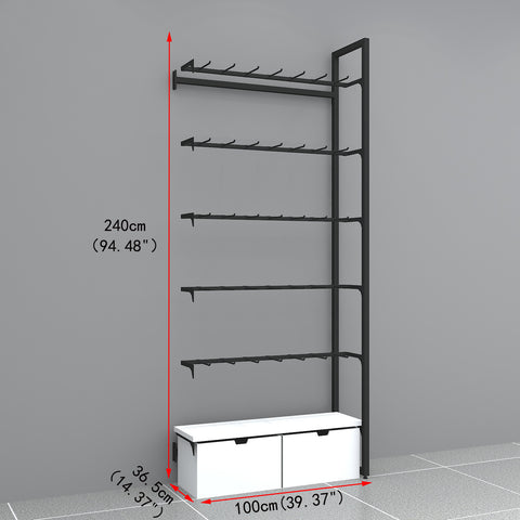 GUHUI-Black-Retail-Wall-Display-Rack-with-Hooks-Base-Drawers-Modular-Merchandising-System-503cm_2