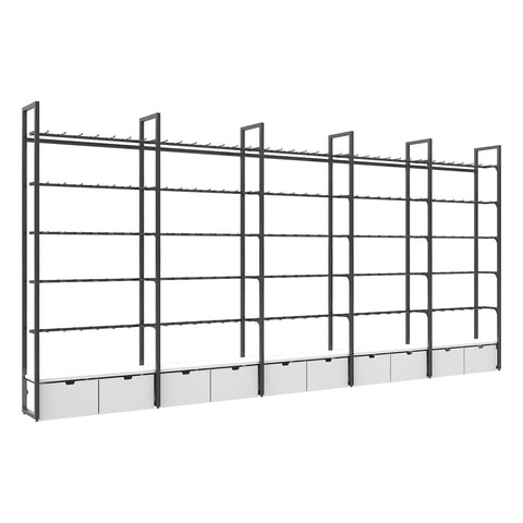 GUHUI-Black-Retail-Wall-Display-Rack-with-Hooks-Base-Drawers-Modular-Merchandising-System-503cm_4