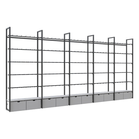 GUHUI-Black-Retail-Wall-Hook-Display-Rack-with-Storage-Drawers-503cm_4