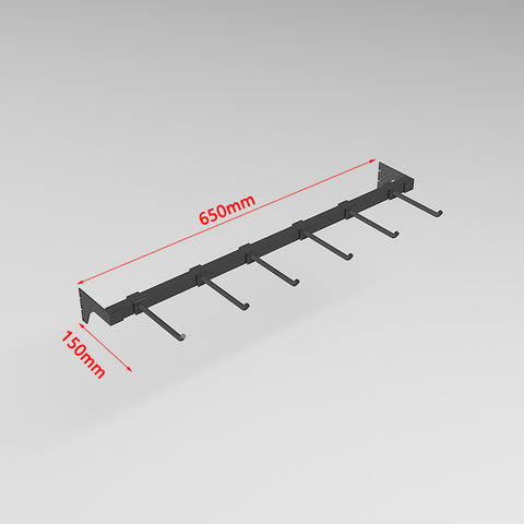 GUHUI-Black-Square-Tube-Waterfall-Display-Arm-for-Gondola-Shelving