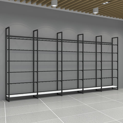 GUHUI-Black-Wall-Gondola-Shelving-with-Hook-Display-White-Shelves-503cm_3