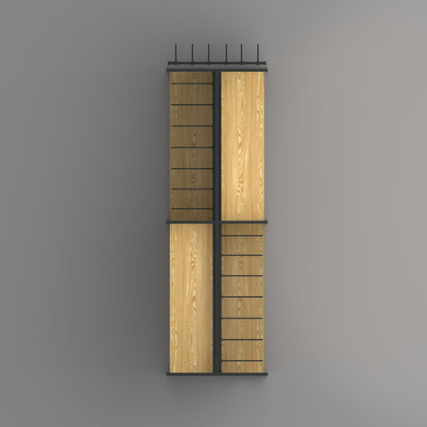 GUHUI-Double-Sided-Gondola-Display-Rack-with-Shelves-Black-Hooks-215cm_1