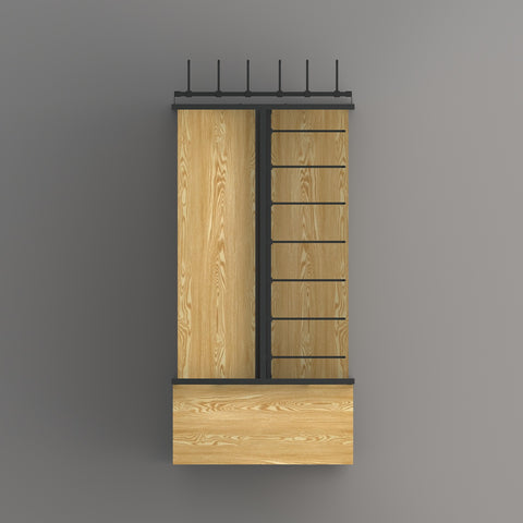 GUHUI-Double-Sided-Gondola-Display-Rack-with-Side-Shelves-Hooks-145cm_1