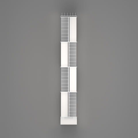 GUHUI-Double-Sided-Gondola-Display-Shelving-with-Hooks-Endcaps-White-445cm_1