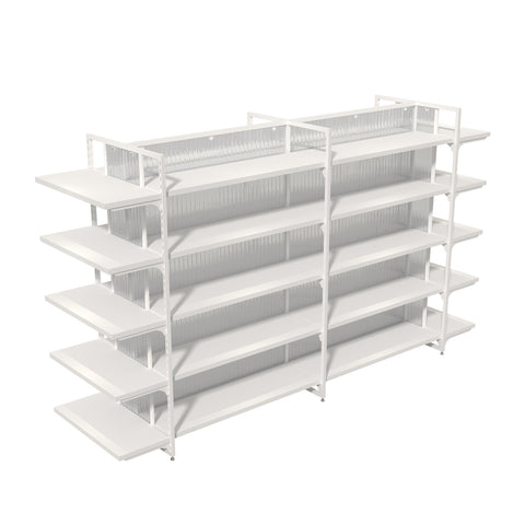 GUHUI-Double-Sided-Gondola-Shelving-Unit-260cm-Retail-Island-Display-Rack-White_1
