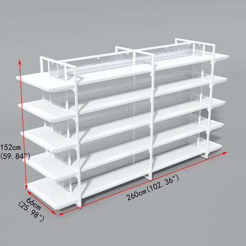 GUHUI-Double-Sided-Gondola-Shelving-Unit-260cm-Retail-Island-Display-Rack-White_2
