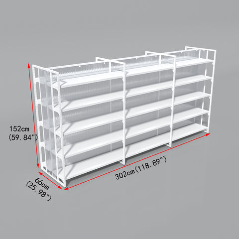 GUHUI-Double-Sided-Gondola-Shelving-Unit-302cm-Retail-Island-Display-Rack-White_2