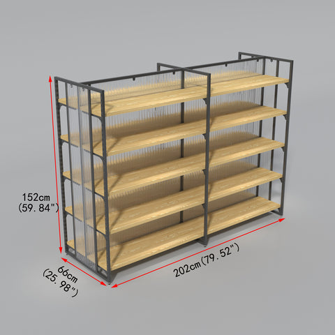 GUHUI-Double-Sided-Gondola-Shelving-Unit-5-Tier-Retail-Island-Display-Rack-202cm_2