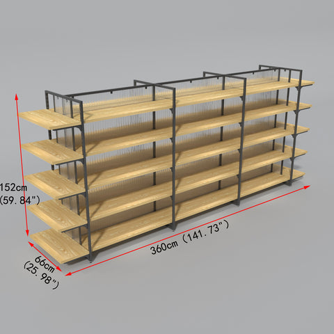 GUHUI-Double-Sided-Gondola-Shelving-with-End-Cap-Display-Wood-Steel-Retail-Island-Rack_2
