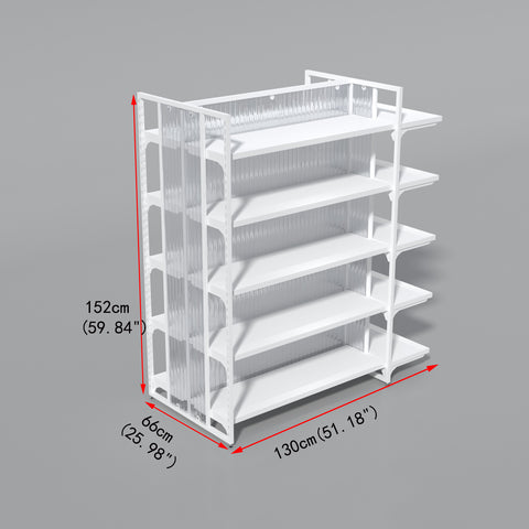 GUHUI-Double-Sided-Gondola-Shelving-with-Endcap-Display-White-130cm_2