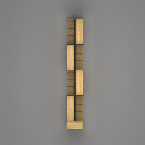 GUHUI-Double-Sided-Gondola-Shelving-with-Hook-Wood-Shelf-Combination-445cm_1