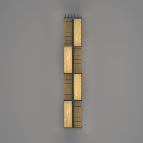 GUHUI-Double-Sided-Gondola-Shelving-with-Wood-Shelves-and-Black-Hook-Display-415cm_1