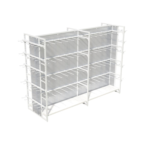 GUHUI-Double-Sided-Island-Gondola-Display-Rack-2300mm-with-Full-Side-Square-Tube-Hooks-White_1