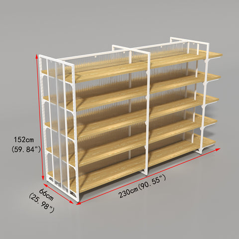 GUHUI-Double-Sided-Island-Gondola-Shelving-with-Single-End-Panel-215cm_2
