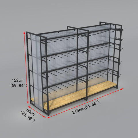 GUHUI-Double-Sided-Modular-Retail-Gondola-Island-Shelving-with-Black-Hook-Display-215cm_2
