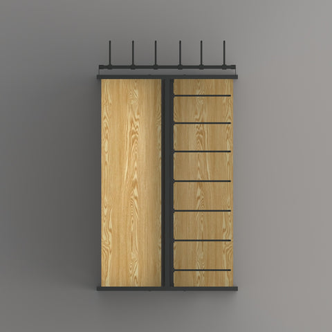 GUHUI-Double-Sided-Retail-Gondola-Display-Rack-with-Side-Hooks-Black-115cm_1