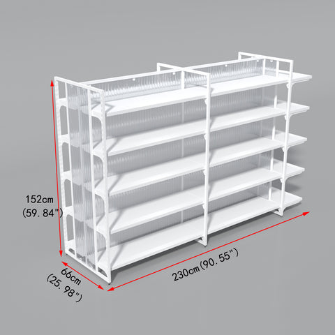 GUHUI-Double-Sided-Retail-Gondola-Shelving-Unit-230cm-Modular-Island-Display-Rack-White_2