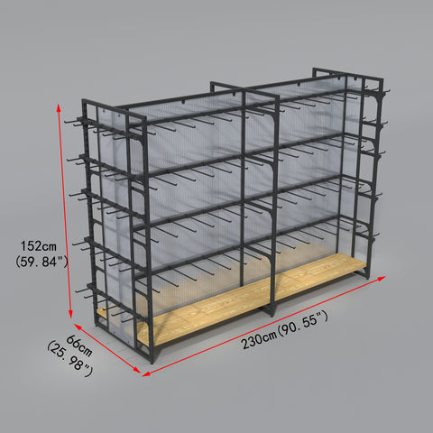 GUHUI-Double-Sided-Retail-Island-Gondola-Hook-Display-Rack-with-End-Cap-Panels-230cm_2