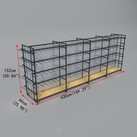 GUHUI-Double-Sided-Square-Tube-Hook-Retail-Island-Gondola-Shelving-430cm_2