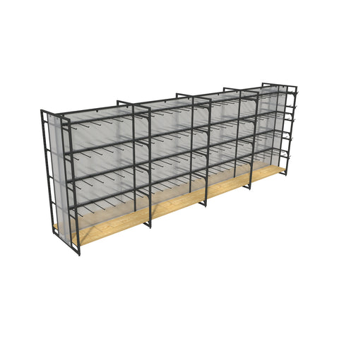 GUHUI-Gondola-Shelving-with-Translucent-Back-Panel-Black-Square-Tube-Hooks-415cm_1
