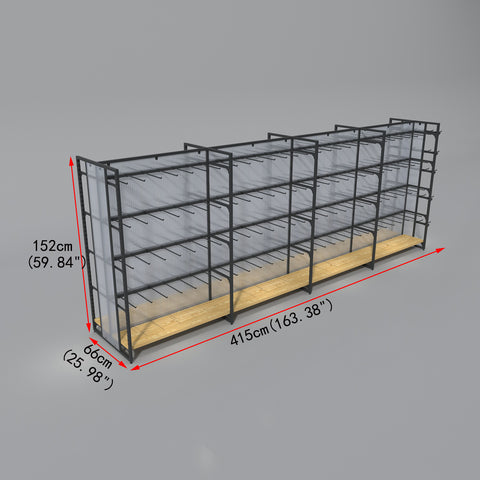 GUHUI-Gondola-Shelving-with-Translucent-Back-Panel-Black-Square-Tube-Hooks-415cm_2