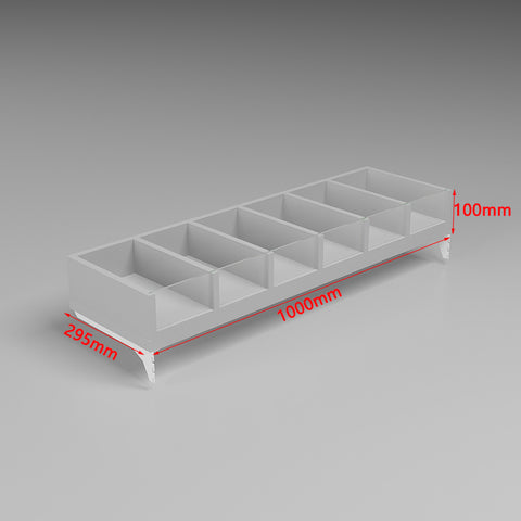 GUHUI-Gray-6-Compartment-Display-Tray-for-Gondola-Wall-Shelving