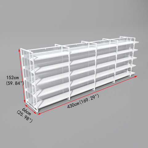GUHUI-Heavy-Duty-Extra-Long-Double-Sided-Gondola-Shelving-White-430cm_2