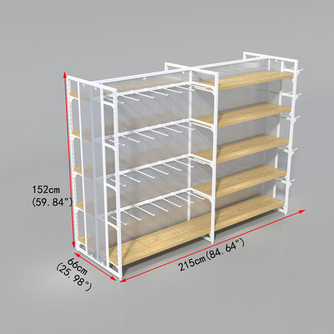 GUHUI-Island-Display-Rack_Double-Sided-Shelves-Hooks-215cm_3