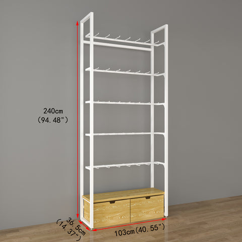 GUHUI-Retail-Wall-Hook-Display-Shelving-with-Wood-Grain-Drawers-503cm_1