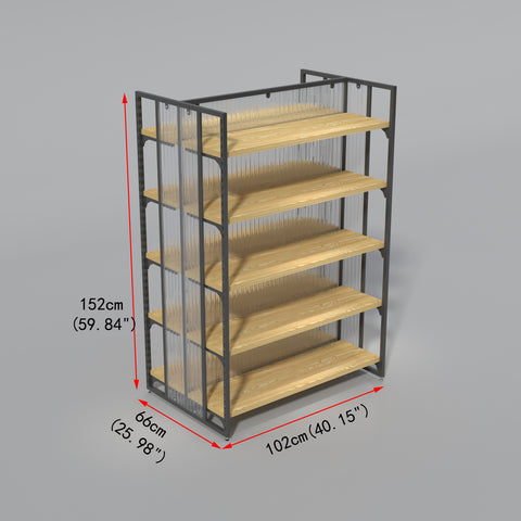 GUHUI-Single-Bay-Double-Sided-Gondola-Shelving-Unit-Compact-Retail-Island-Display-Rack_2