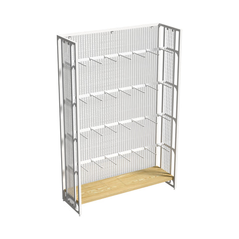 GUHUI-Single-Sided-Gondola-Hook-Display-Unit-with-Base-Shelf-White-Frame-102cm_1