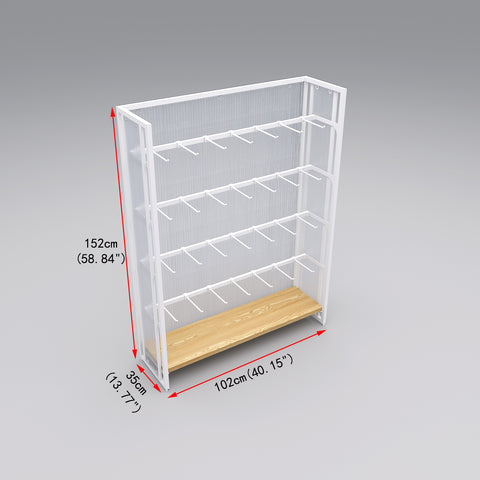 GUHUI-Single-Sided-Gondola-Hook-Display-Unit-with-Base-Shelf-White-Frame-102cm_2