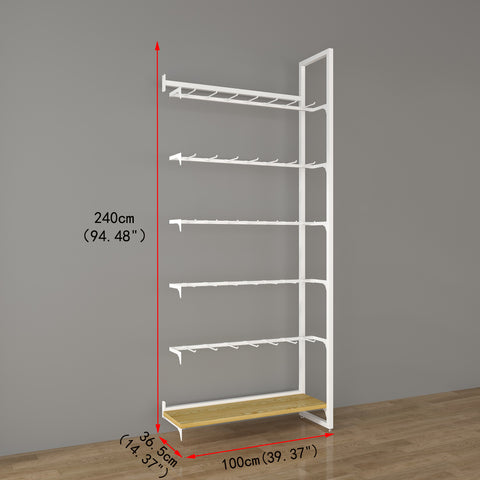 GUHUI-Single-Sided-Gondola-Wall-Side-Display-with-Metal-Wood-Grain-Hooks-503cm_2