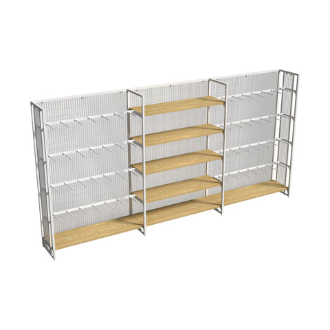GUHUI-Single-Sided-Modular-Retail-Display-Rack-with-White-Hooks-_-Center-Shelving-302cm_1