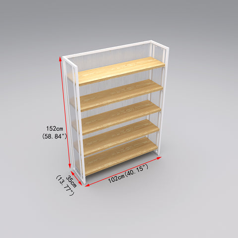 GUHUI-Single-Sided-Retail-Display-Shelving-Unit-with-Wood-Shelves-5-Tier-Store-Gondola-Rack_2