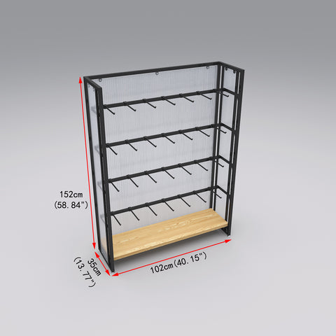 GUHUI-Single-Sided-Square-Tube-Hook-Display-Rack-Black-102cm_2
