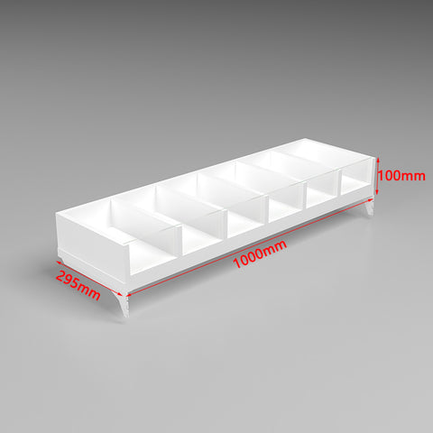 GUHUI-White-6-Compartment-Display-Tray-for-Gondola-Wall-Shelving