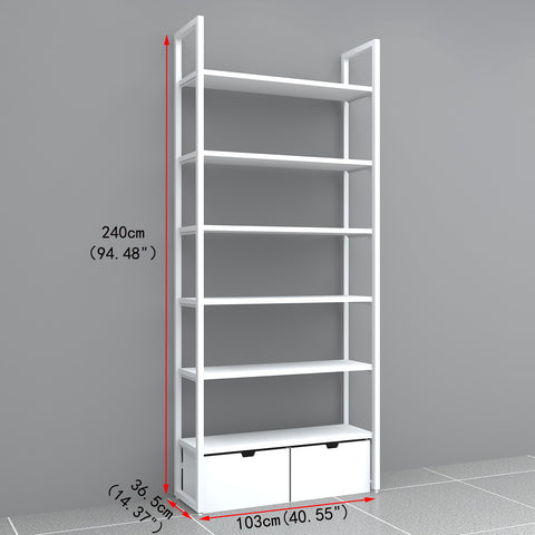 GUHUI-White-Metal-Retail-Wall-Shelving-Unit-with-Drawers-503cm_1