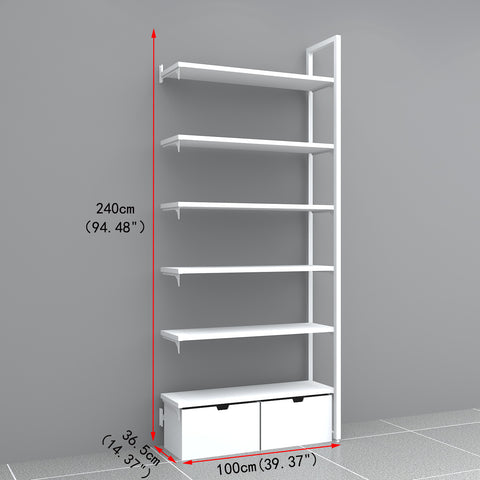 GUHUI-White-Metal-Retail-Wall-Shelving-Unit-with-Drawers-503cm_2