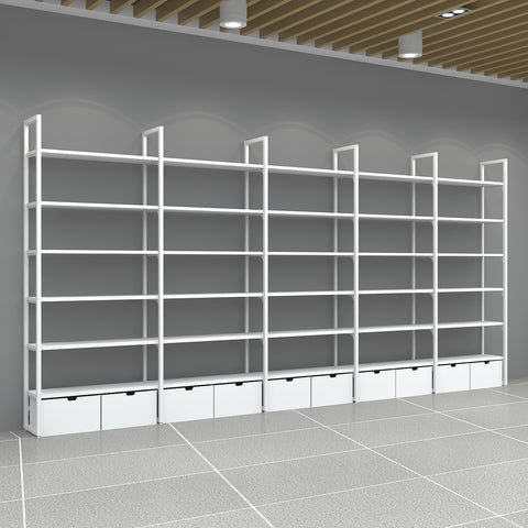 GUHUI-White-Metal-Retail-Wall-Shelving-Unit-with-Drawers-503cm_3