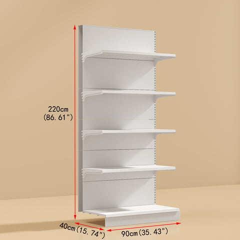 GUHUI-White-Single-Sided-Gondola-Shelving-Unit-with-Adjustable-Metal-Shelves_3