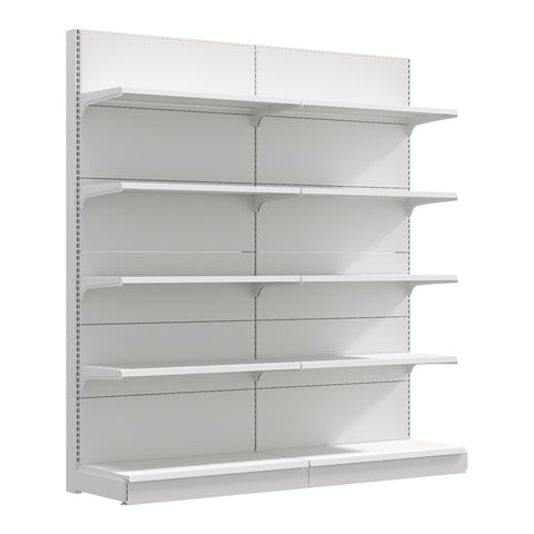 GUHUI-White-Single-Sided-Gondola-Shelving-Unit-with-Adjustable-Metal-Shelves_4